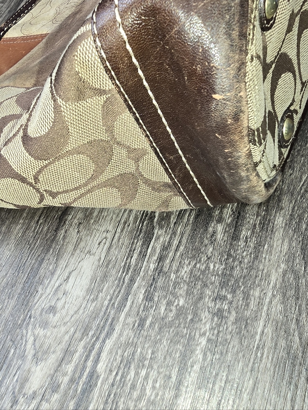 Coach Patchwork Purse Tote Cheetah Y2k Vintage - Picture 6 of 13